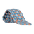 CRAVATE BLEUE FLEURS ORANGES