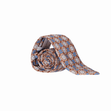 CORBATA MARRON FLORES MARINO