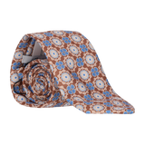 CORBATA MARRON FLORES MARINO