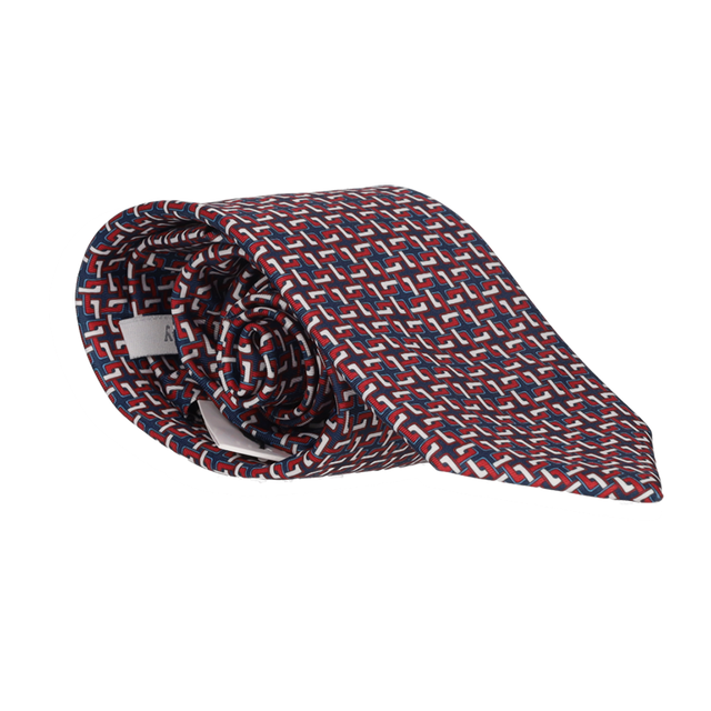 CORBATA CUADROS AZUL/ROJO