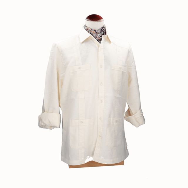 CAMISA CUBANA BEIGE