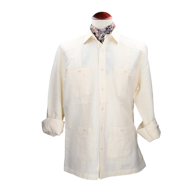 CAMISA CUBANA BEIGE