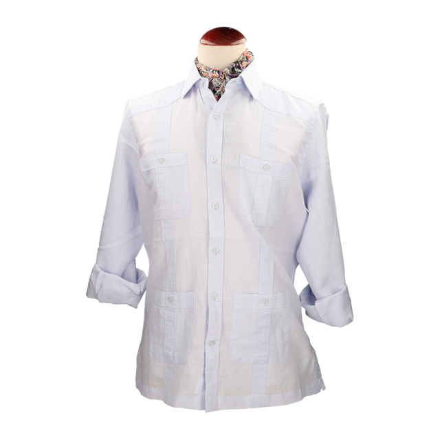 CAMISA CUBANA CELESTE