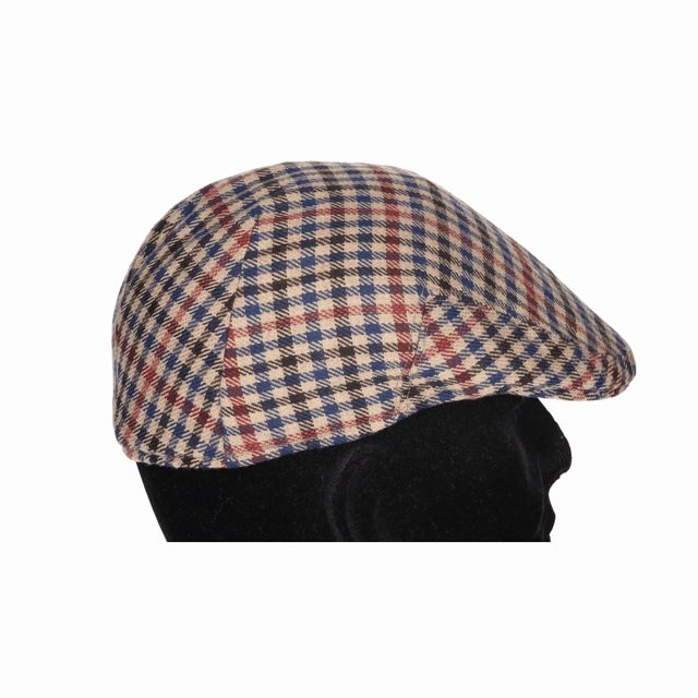 GORRA PATA DE GALLO MARRON