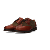 BLUCHER COMBINADO CUERO-VERDE