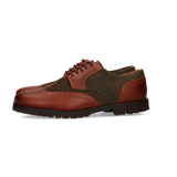 BLUCHER COMBINADO CUERO-VERDE