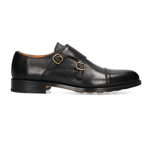 ZAPATO DOBLE HEBILLA NEGRO