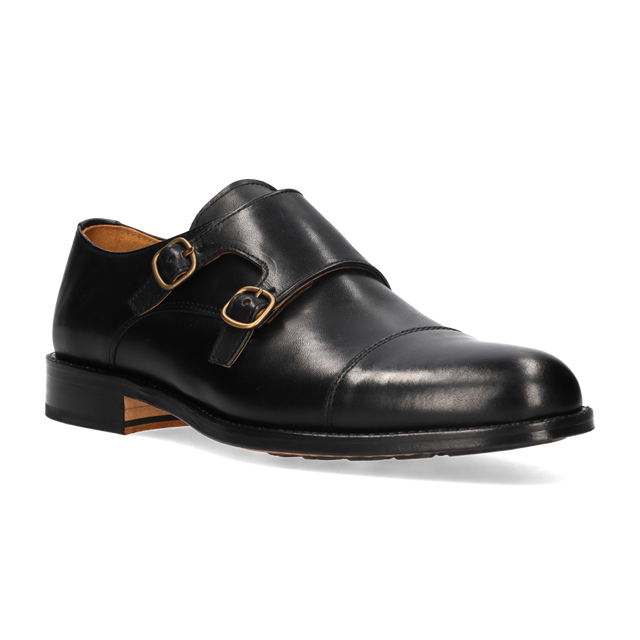 ZAPATO DOBLE HEBILLA NEGRO