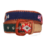 CINTURON NAIF AZUL-BEIGE-BURDEOS