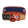 CINTURON NAIF AZUL-BEIGE-BURDEOS