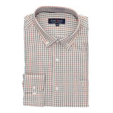 CAMISA CRUDO CUADROS NARANJA VERDE