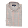 CAMISA CRUDO CUADROS NARANJA VERDE