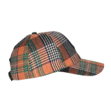 GORRA VISERA CUADROS NARANJA