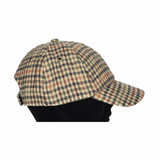 GORRA VISERA CUADROS BEIGE