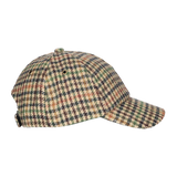 GORRA VISERA CUADROS BEIGE
