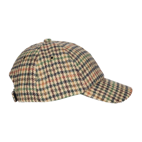 GORRA VISERA CUADROS BEIGE