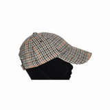 GORRA VISERA CUADROS GRIS