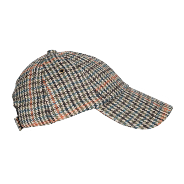 GORRA VISERA CUADROS GRIS