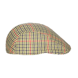 GORRA CAMPERA CUADROS BEIGE Y VERDE