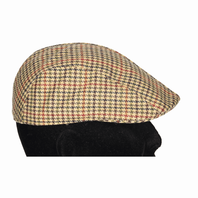 GORRA CAMP. CUADROS MARRON/BURDEOS/VERDE