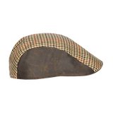 GORRA CAMPERA CUADROS COMBINADO PIEL