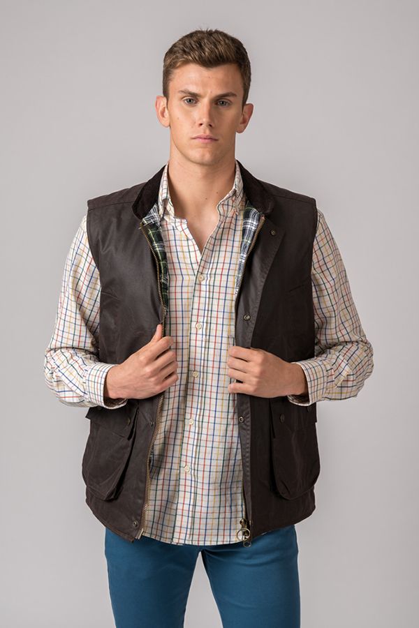 Chaleco Encerado York Gilet Marrón