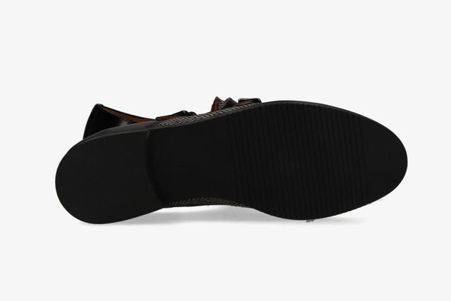 Two Buckles Antik Black-Gray Herringbone Top