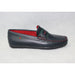 Navy Stitched Masked Moccasin