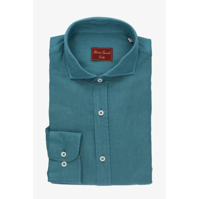 Camisa Lisa Azulina Cuello Vestir