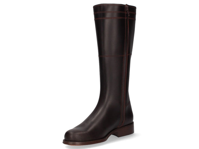 Bota Lisa Cremallera Castaña Valverde del Camino