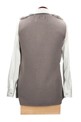 Chaleco Mujer Pelo Gris Trasera Tricot
