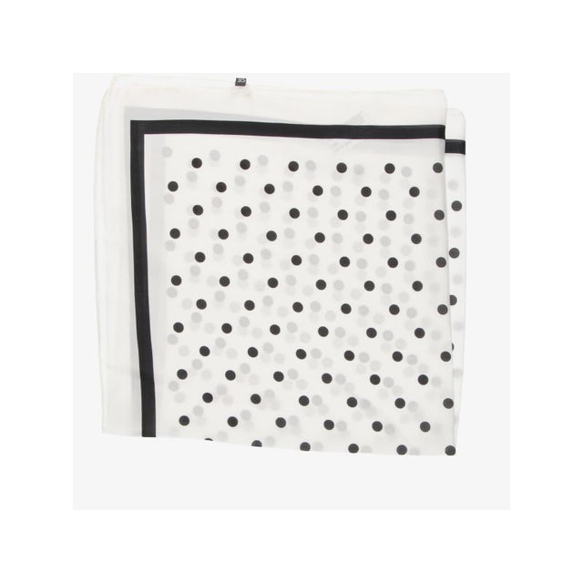 Black and White Polka Dot Scarf