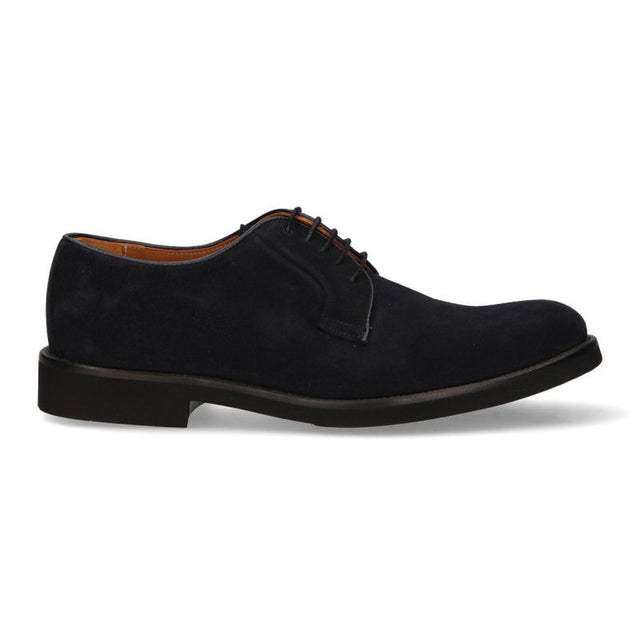 Navy Lace-Up Moccasin