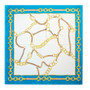 BLUE CHAIN EDGE SCARF