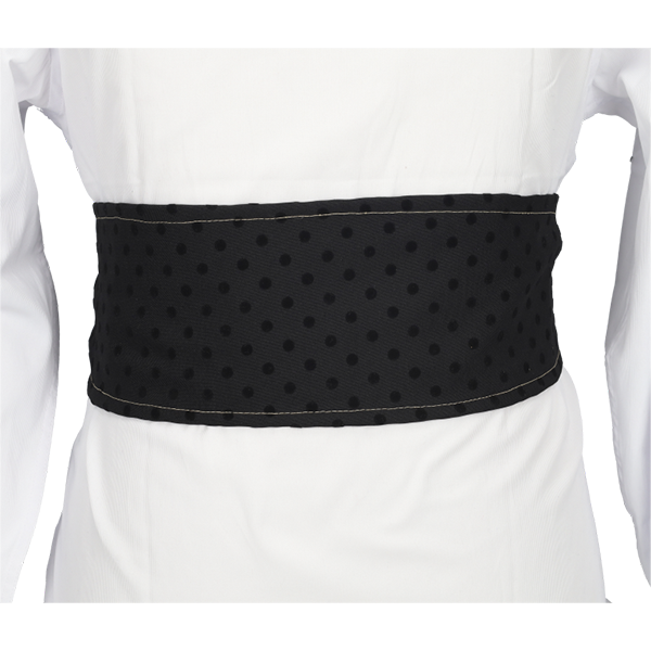 FAJÍN NEGRO LUNAR NEGRO TERCIOPELO