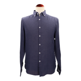 CAMISA BOTÓN LINO MARINO
