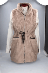 CHALECO PELOS CREMALLERA BEIGE