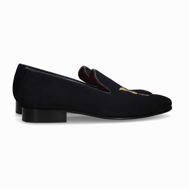 SLIPPERS AZUL BORDADO TRIDENTE