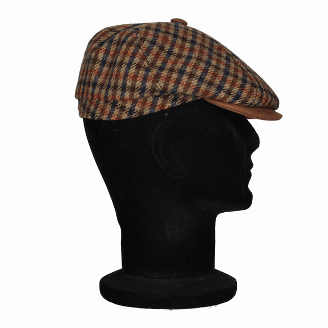 GORRA IRLANDESA CUADROS CAMEL