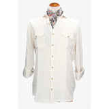 Camisa Safari Lino Beige
