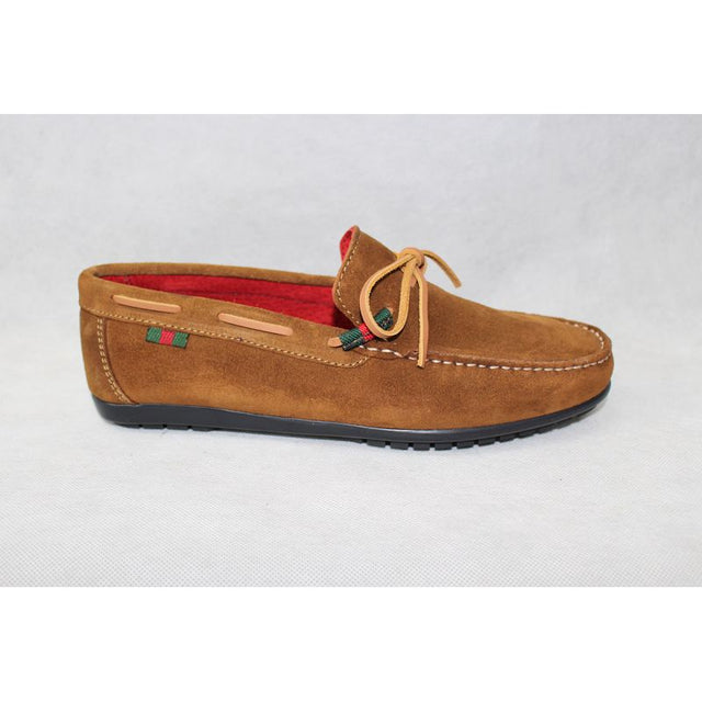 Suede Leather Bow Moccasin