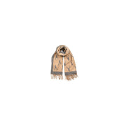 Écharpe camel à motif cerf