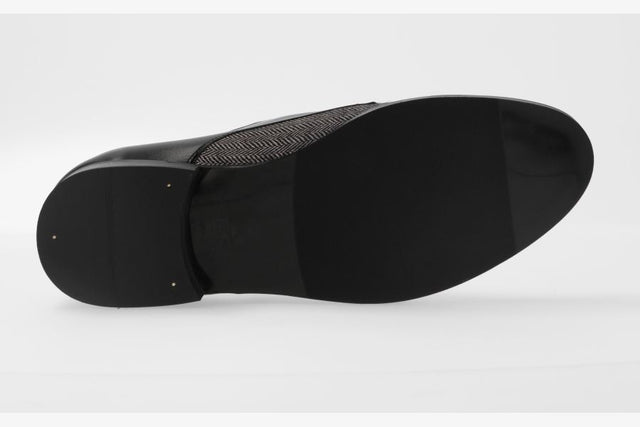Zapato Doble Hebilla Espiga Negro