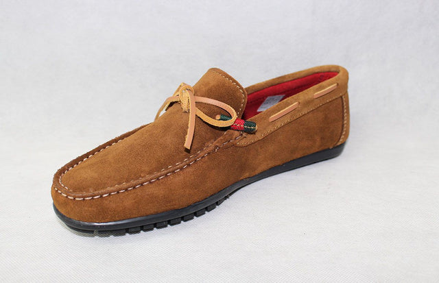 Suede Leather Bow Moccasin