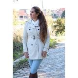 Gabardina Doble Botonadura Piedra
