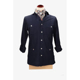 Navy Guayabera Shirt