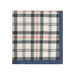 Double Checkered Scarf with Blue Edge