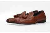 Leather Braided Tassel Shoe