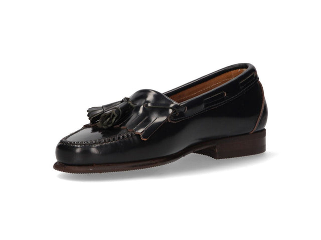 Navy Fringe and Tassel Moccasin