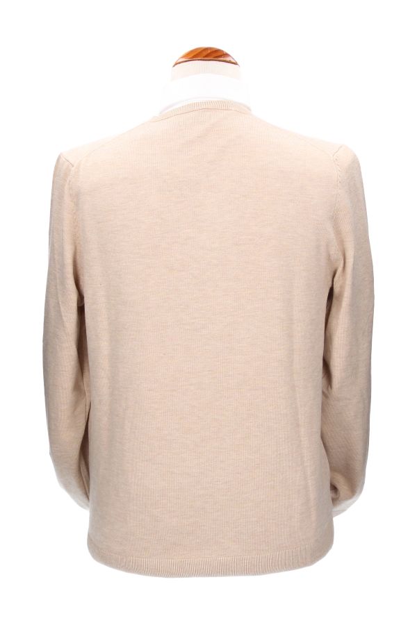 Jersey Cuello Pico Camel